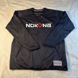 Nokona Easton Pullover Mens Small Black Baseball Warm-Up Performance